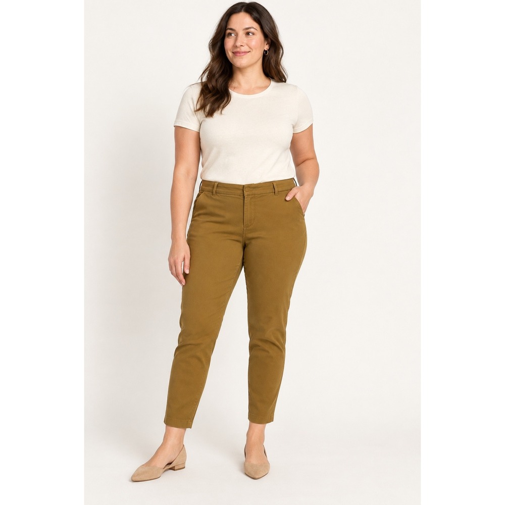 Old Navy Pixie Ankle Pants Women's Size 12 Brown Stretch